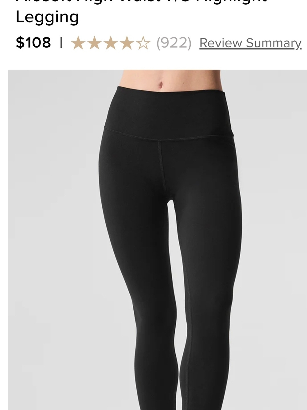 ALO Yoga High Waist Black Leggings